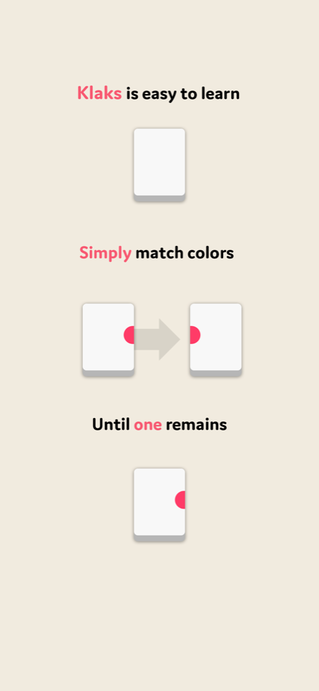 How to play Klaks!: slide tiles, match colors, until one remains